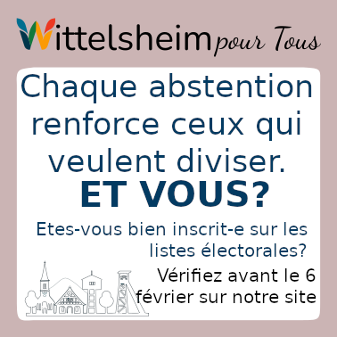 Appel à la vérification de l’inscription sur les listes électorales à Wittelsheim – chaque voix compte