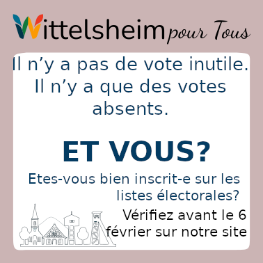 Appel à la vérification de l’inscription sur les listes électorales à Wittelsheim – chaque voix compte