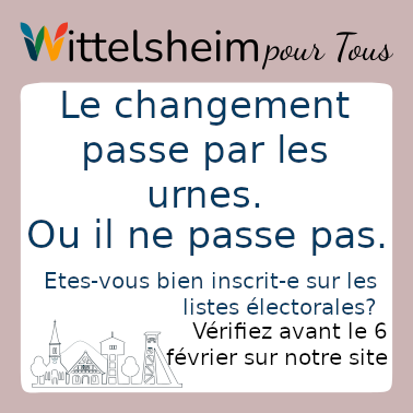 Appel à la vérification de l’inscription sur les listes électorales à Wittelsheim – chaque voix compte