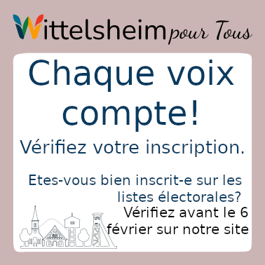 Appel à la vérification de l’inscription sur les listes électorales à Wittelsheim – chaque voix compte