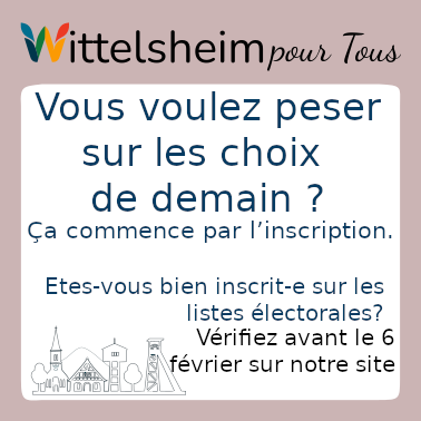 Appel à la vérification de l’inscription sur les listes électorales à Wittelsheim – chaque voix compte