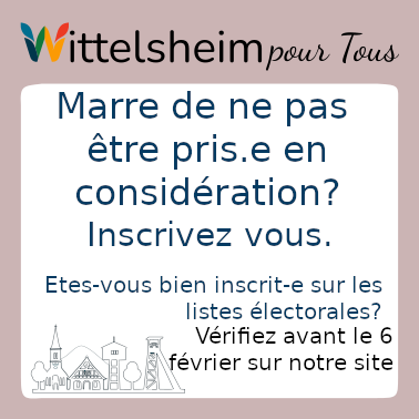 Appel à la vérification de l’inscription sur les listes électorales à Wittelsheim – chaque voix compte