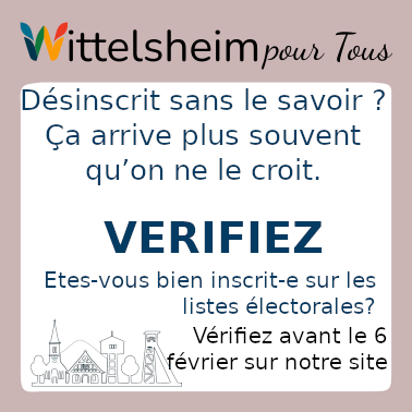 Appel à la vérification de l’inscription sur les listes électorales à Wittelsheim – chaque voix compte