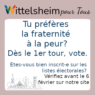 Appel à la vérification de l’inscription sur les listes électorales à Wittelsheim – chaque voix compte