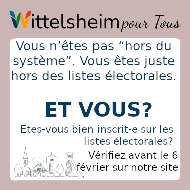 Appel à la vérification de l’inscription sur les listes électorales à Wittelsheim – chaque voix compte