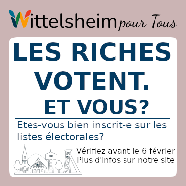Appel à la vérification de l’inscription sur les listes électorales à Wittelsheim – chaque voix compte