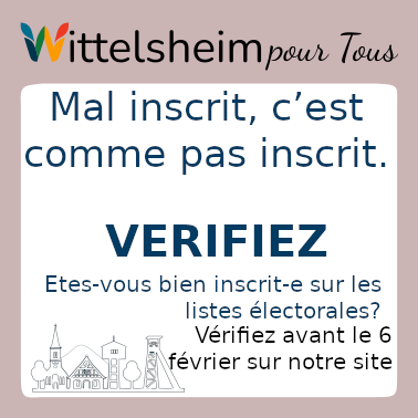 Appel à la vérification de l’inscription sur les listes électorales à Wittelsheim – chaque voix compte
