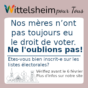 Appel à la vérification de l’inscription sur les listes électorales à Wittelsheim – chaque voix compte