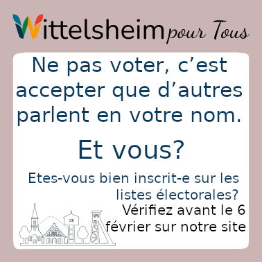 Appel à la vérification de l’inscription sur les listes électorales à Wittelsheim – chaque voix compte