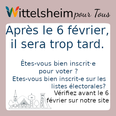 Appel à la vérification de l’inscription sur les listes électorales à Wittelsheim – chaque voix compte
